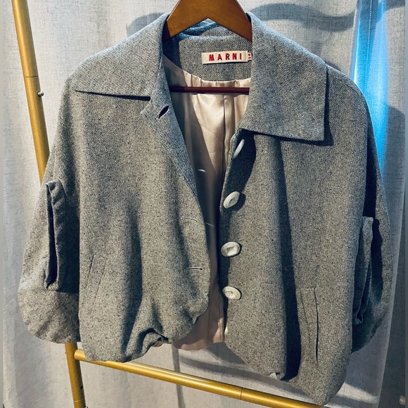 Marni Jackets & Blazers - Marni Vintage Wool Cape Jacket